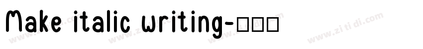 Make italic writing字体转换